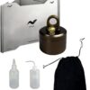 47b1c9e6d68f9566 Portable Alcohol Camping Stove Set with Windscreen, Storage Bag, 2 Liquid Bottles,Stable Support Wind-Resistance Camp Stove for Outdoor Camping Hiking Cooking, Brown (Brown-2)