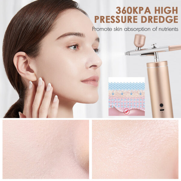 47b219051d11c7ba 0.3mm Water Oxygen Facial hine Airbrush Mini Air Compressor Gun for Painting Tattoo Makeup Spray Face Steam Beauty Apparatus