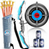 47b82f00c8d6b1e8 Bow and Arrow Set, LED Light Up Archery Toys Set for Kids Ages 4-8 8-12, with 10 Suction Cup Arrows, Target & Quiver, Boys