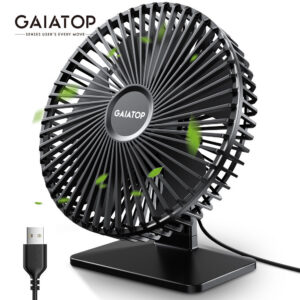 47bcbd43375074a8 GAIATOP Portable USB 90° Adjustable Coog Fan Mute 4 Speed Adjustment Ultra Quiet Suitable For Home Desk Office