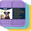 LUKITO Licking Mat for Dogs and Cats, Premium Lick Mats with Suction Cups for Dog Anxiety Relief, Cat Lick Pad for Boredom Reducer, Dog Treat Mat Perfect for Bathing Grooming