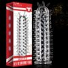 47c89e9353b62712 Spike Penis Sleeve Reusable Condoms Sex Toys for Men Delay Ejaculation Penis Sleeve Contraception Cock Ring Extender 남성전용기구