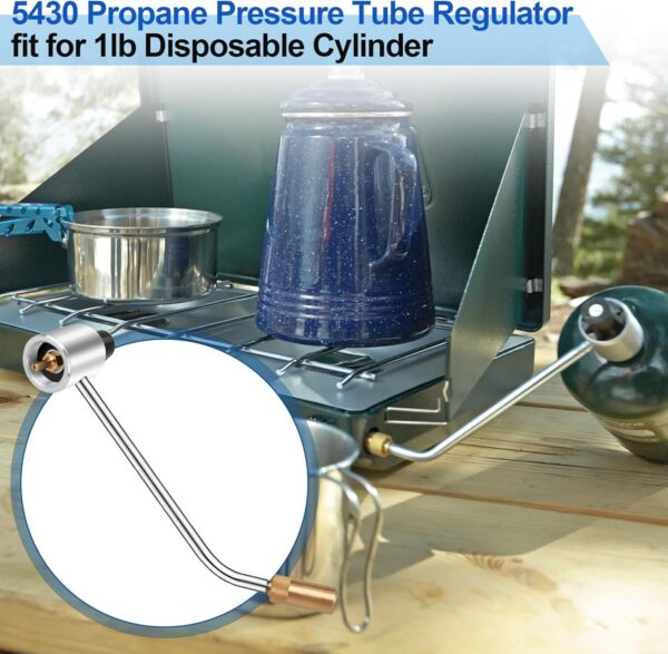 5430 Gas Stove Pressure Regulator Compatible with Most Coleman Stoves & Grills and Fold N Go Stoves, the Coleman Stove Propane Adapter for Maintains Stable Propane Gas Pressure in Coleman stoves