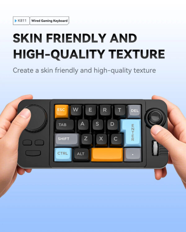47cfc03a69389860 Programmable Wired Mechanical Keyboard with Volume Scroll Wheel,Game Joystick 19Key Hot-Swappable Number Keypad for Win8/10/Mac