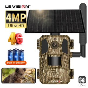 47d72f47f278e3cb LS VISION Solar Hunting Trail Camera 14MP 4G SIM Card IP66 Waterproof 20M PIR Motion Detection Wildlife Camera IR Night Vision