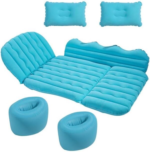 Luxury Air Mattress Car Sleeping for Dodge Ram 1500 Classic Model/3500 Jump Seat, 3 Min Fast Blow up, Inflatable Car Air Mattress Back Seat Bed for Home Car Travel Camping,C Grey