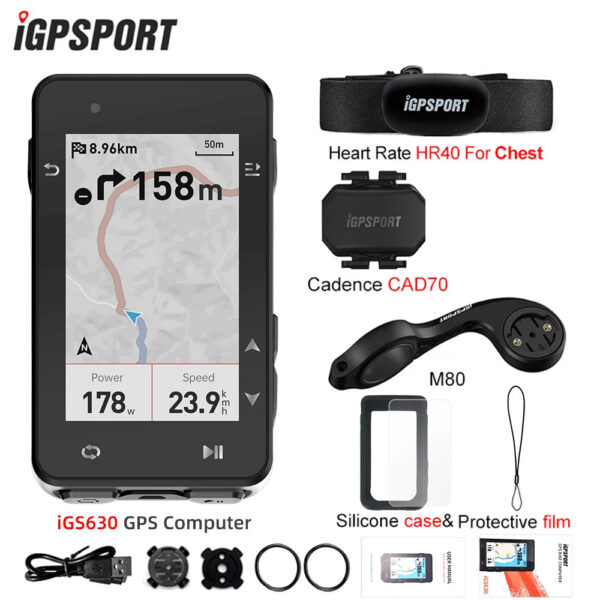 47d8e736b1143d9c iGPSPORT igs630 Computer ANT+ Wireless Bike Speedometer Bluetooth GPS route navigation notification Odometer