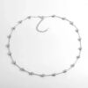 3/5mm Round Bubble Moissanite Diamond Necklace Bracelet with Certificate Sterling Sier Neck Chain Layered Choker for Women