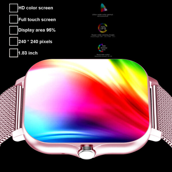 47fb51d86e1a0b04 Square Smart Watch Women Men Smartwatch Touch Dial Call Music Smartclock For Android IOS Fiess Tracker Sport Smart-watch