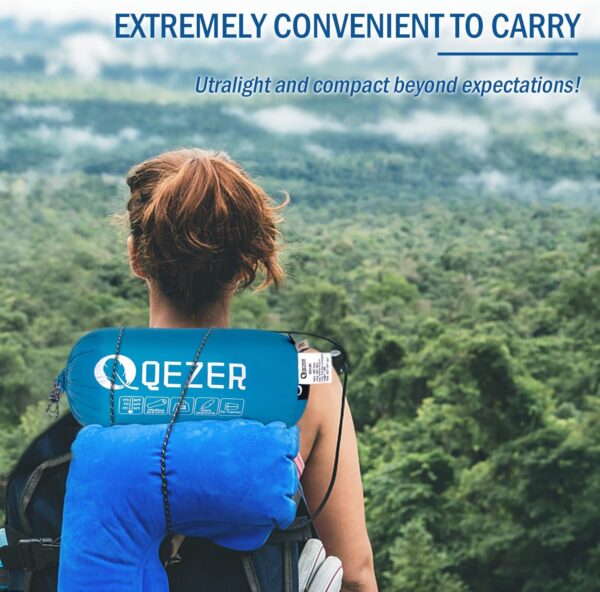 QEZER Ultralight Sleeping Bag for Adults,only 780g Backpacking Sleeping Bag Filled 600+FP Duck Down 5°C 15°C for Camping,and Hiking,Warehouse Outdoor
