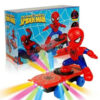 48148704ac6b2890 Spiderman Automatic Flip Rotation Skateboard Acousto-Optic Car Ultraman Electric Music Toy Stunt Scooters Christmas Toys