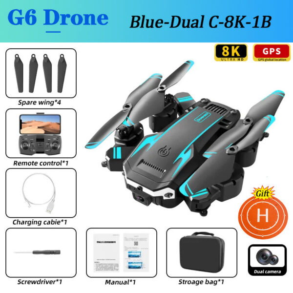 481bc4eb08f0975f KBDFA G6 8k Profesional 4K HD Camera Optical flow Foldable 5G Aerial Photography Drone Obstacle Avoidance Quadcopter Gift