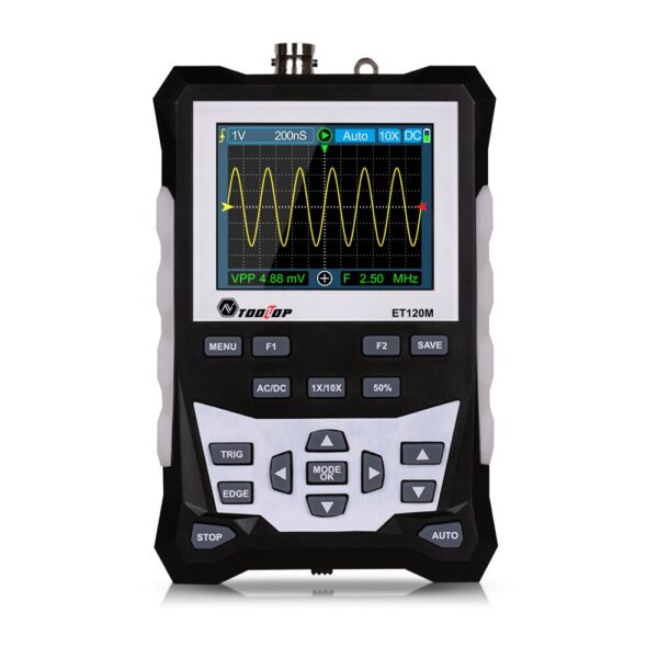 482069b256b97d3b TOOLTOP ET120M 120MHz Handheld Digital 1Mhz Square Wave Signal Output Auto Oscilloscope for Electrical Car Repair
