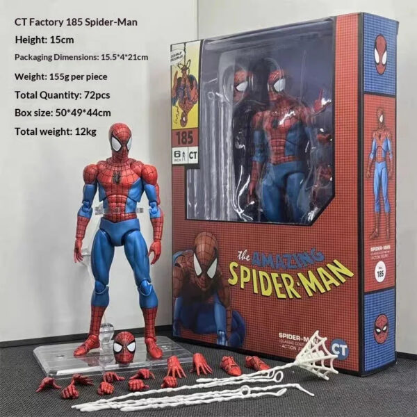 4827a79860f849e6 Brand New Spot CT Factory Domestic Mafex185 Classic Comic Version Spider Man KO Peter Parker Marvel Movable Figurine Model