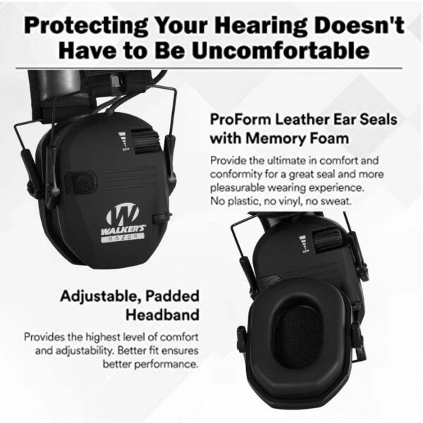 Earmuffs Headphones for Shooting Electronic Hearing Protection Ear Protect Noise Reduction Active Hunting Headphone