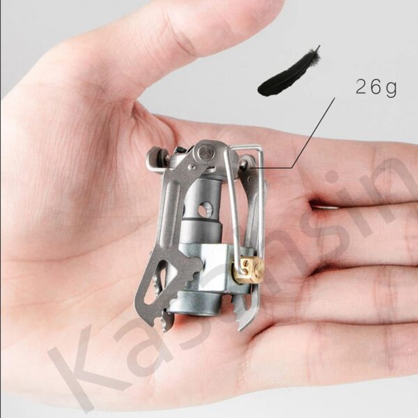 Kader Camp Stove 3000T Ultra-light 25g Titanium Alloy Camping Stove Gas Stoves Outdoor Cooker Outdoor Stove Gas Stove Portable for Picnic (Brs-3000T)