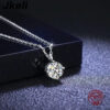 483f3658c0d77a56 Jkeli Sterling Sier Simple Round Shiny CZ Choker AAA Zircon Pendant 14K Necklace For Women Gift Engagement Fine Jewelry
