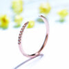 4850e22b6e789ae0 Kuololit AU750 14K Rose Gold Moissanite Ring for Women Solitaire Matching Wedding Diamond V Band Engagement Christmas