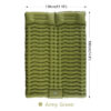 Double Sleeping Pad for Camping Self-Inflating Mat Sleeping Mattress with Pillow for Hiking Outdoor 2 Persons Travel Bed Air Mat