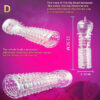Big Spikes Penis Cock Ring Sheath Reusable Penis Sleeve Ejaculation Time Delay Ribbed Stimulate Penis Sleeve Sex Toys for Male