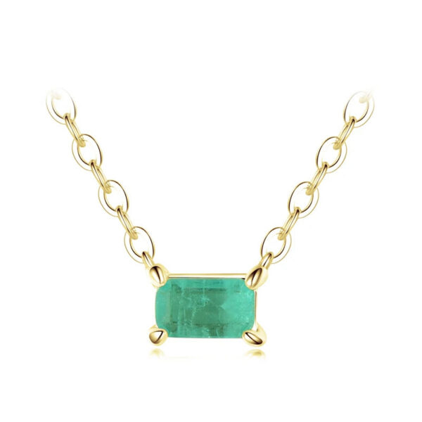 4877b634a32f28b1 Modian Authentic 925 Sterling Silver Green Tourmaline Necklace Pendant for Women Fashion Bijoux Wedding Statement Jewelry Gifts