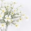 48883f637f62ae92 2 Pcs Artificial Fake Flowers Plants Cosmos Silk Flower Arrangements Wedding Bouquets Decorations Plastic Floral Table Centerpieces for Home Kitchen Garden Party Decor Approx 23.6'' High - White