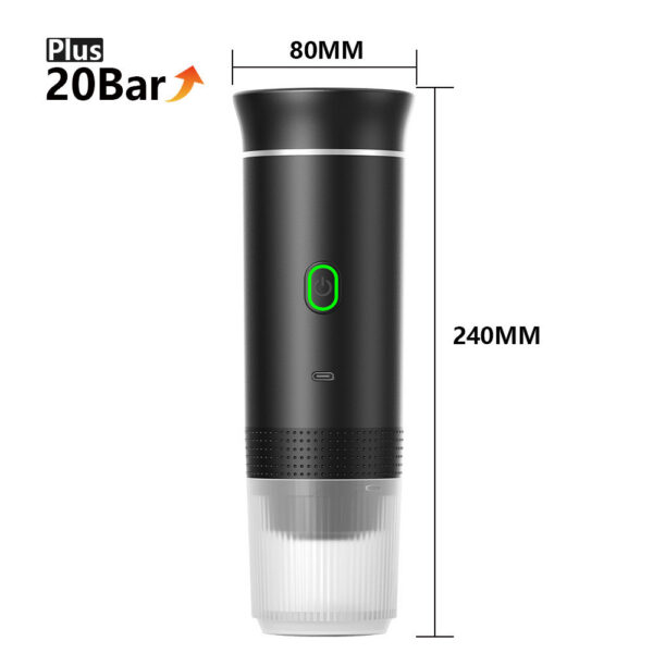 Wireless Electric Portable Espresso hine for Car & Home Camping 3-in-1 Capsule Powder Travel Coffee Maker