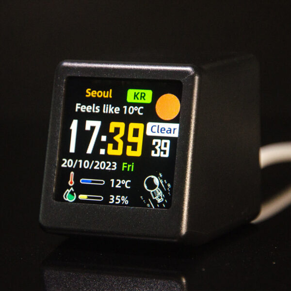 489fd797a36f1157 Small Portable Smart Wifi Station Display Weather Temperature Humidity Time Alarm Clock Desktop Decoration