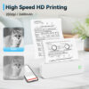 Portable Mini No Ink Printing A4 for Phone PC Tattoo Transfer Printer or 5PK Thermal Paper Rolls