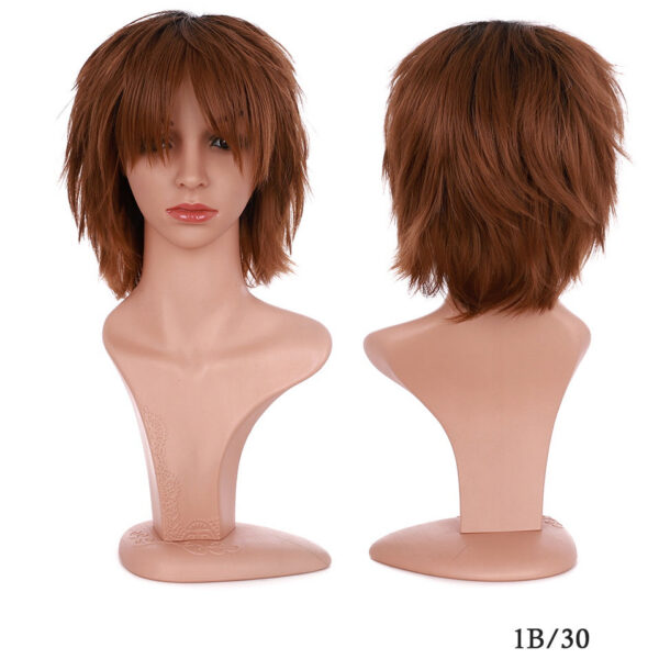 BENIHAIR Synthetic Cosplay White Red Green Blue Pink Yellow Short Layer Fake Hair Extension Men Women Party Wig