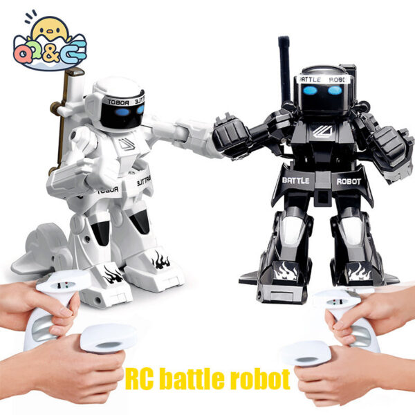 RC Battle Bo Toy Remote 2.4G Humanoid Fighting Robot with Two Control Joysticks Toys for Kids