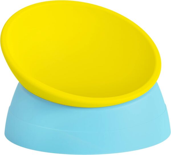 48bde97a3794c549 2Pcs Cat Bowls Elevated Cat Food Bowl Adjustable Cat Dish Anti-Slip and Anti-Noise Raised Cat Bowl Protecting Pet’s Spine Thickened Plastic Bowl Suitable for Indoor Cats, 17 Oz