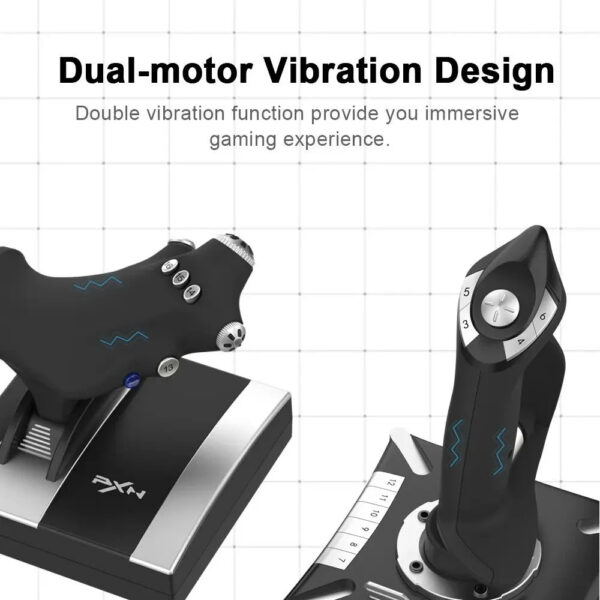 48d20be4df2a7121 PXN 2119 PRO Flight Simulator Gamepad Vibration Controller Joystick for PC/Desktop PS4 Flight Joystick Game Controller