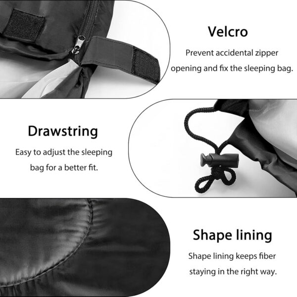 Joyart Schlafsack für Camping, Alle Jahreszeiten -5 °C - 20°C，Schlafsack Outdoor, Deckenschlafsäcke,Leicht, Wasserdicht und Warm für Erwachsene, Rucksackreisen, Camping, Wandern und Reisen