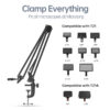 48dd957312a702ce RIEVBCAU Flexible Arm Stand,Adjustable Metal Bracket Coin Microscope Mount Compatible with DM4 DM7 DM9 MS1 MS3