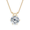 48e013cee70593b6 0.5-5.0 Carat Round D Moissanite Diamond Pendant Sier Real 14K Gold Plated Necklaces for Women Engagement Wedding Jewelry