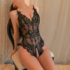 Hot Sex Crotchless Erotic Lingerie Women's Bodysuit Sexy Underwear Hollow Open Back Exotic Babydoll Exotic Lace Sleepwear