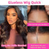 Glueless Prelucked Body Wave Brazilian 5x5 Closure HD Transparent Upgrade Pre cut Lace Long Human Hair Wigs