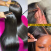 4900fa5d4b0b72ab Glueless Ready to Wear Transparent 13x4/13x6 Front Human Hair Plucked Pre Cut 5X5 Lace Closure Wig