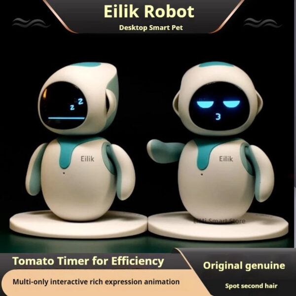 Original Eilik Smart Electronic Automation Ai Robot Emotional Interaction Vocal Multiple Mode Cute Blue and Pink Gift