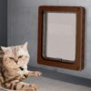 Security Flap Door For Dog Kitten Cat Puppy Safety Gate PVC Plastic Small Pet Supplies