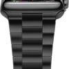 4923dc70aa818865 iiteeology Compatible with Apple Watch Band 49mm 45mm 44mm, Upgraded Solid Business Stainless Steel Band for Apple iWatch Series 9/8/7/Ultra,Space Gray