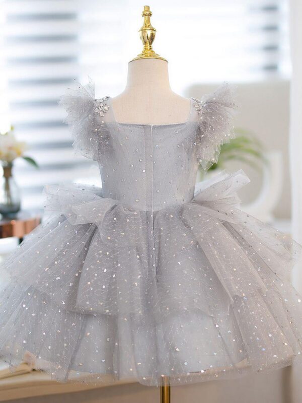 Kids for Girls Costumes Wedding Birthday New Year Party Lace Sequin Elegant Princess Summer Children’s Dress 1-10 Yrs