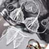 494490977b72a859 Women's Detachable Three Point Two-piece Set Sexy Open Crotch Mini Panties Seductive Lace Lingerie Hot Thong Strap Underwear