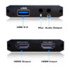 4K HDMI-Compatible Recorder Box 1080P 60Hz USB3.0 High-Definition Game Capture Device for Live Streaming Video Broadcast
