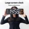 13/16 Inches Large LED Digital Wall ,Wall Mounted Remote Control Temperature Date Week Display Timer Dual Alarm Clock