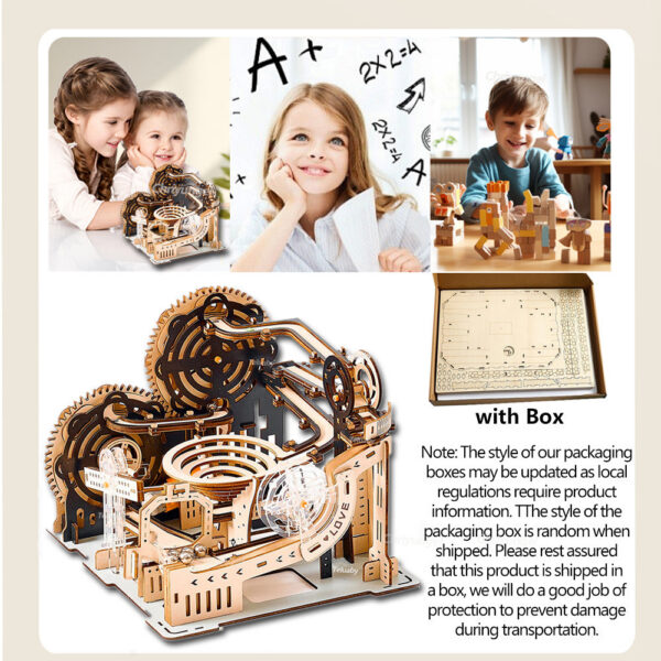 494be37bc2e1e779 DIY Assemble 3D Wooden Puzzle Marble Run Set nical Model Building Kits for Adult Kids - STEAM Educational Toys and Gifts