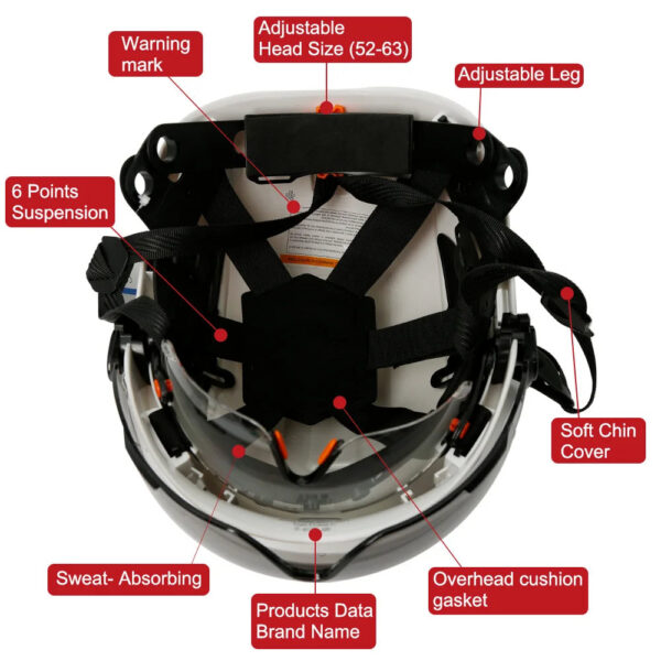 494cf233d1cbc0b8 CE Construction Safety Helmet With Visor Built In Goggle Earmuffs For Engineer Hard Hat ANSI Industrial Work Cap Head Protection