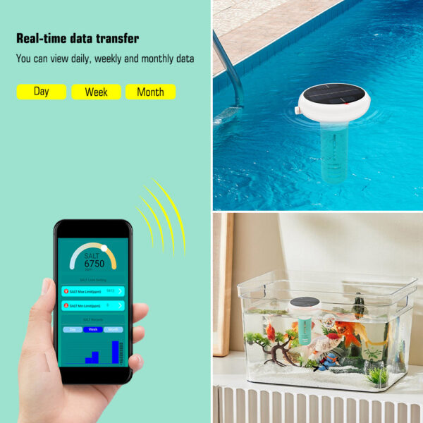 494f8cfa36f87985 Tuya ZigBee Intelligent Chlorin 7in1 PH ORP Total Dissoed Solids Saity Temp CL Test Meter Swimming Pool Water Tester