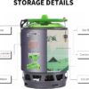Fire-Maple FMS-X3 0,8L Campingkocher mit Piezo-Zündung & Topfhalterung Tragbarer Gaskocher mit Gasflaschen-Stabilisator Für Outdoor, Trekking, Wandern (Schwarz)